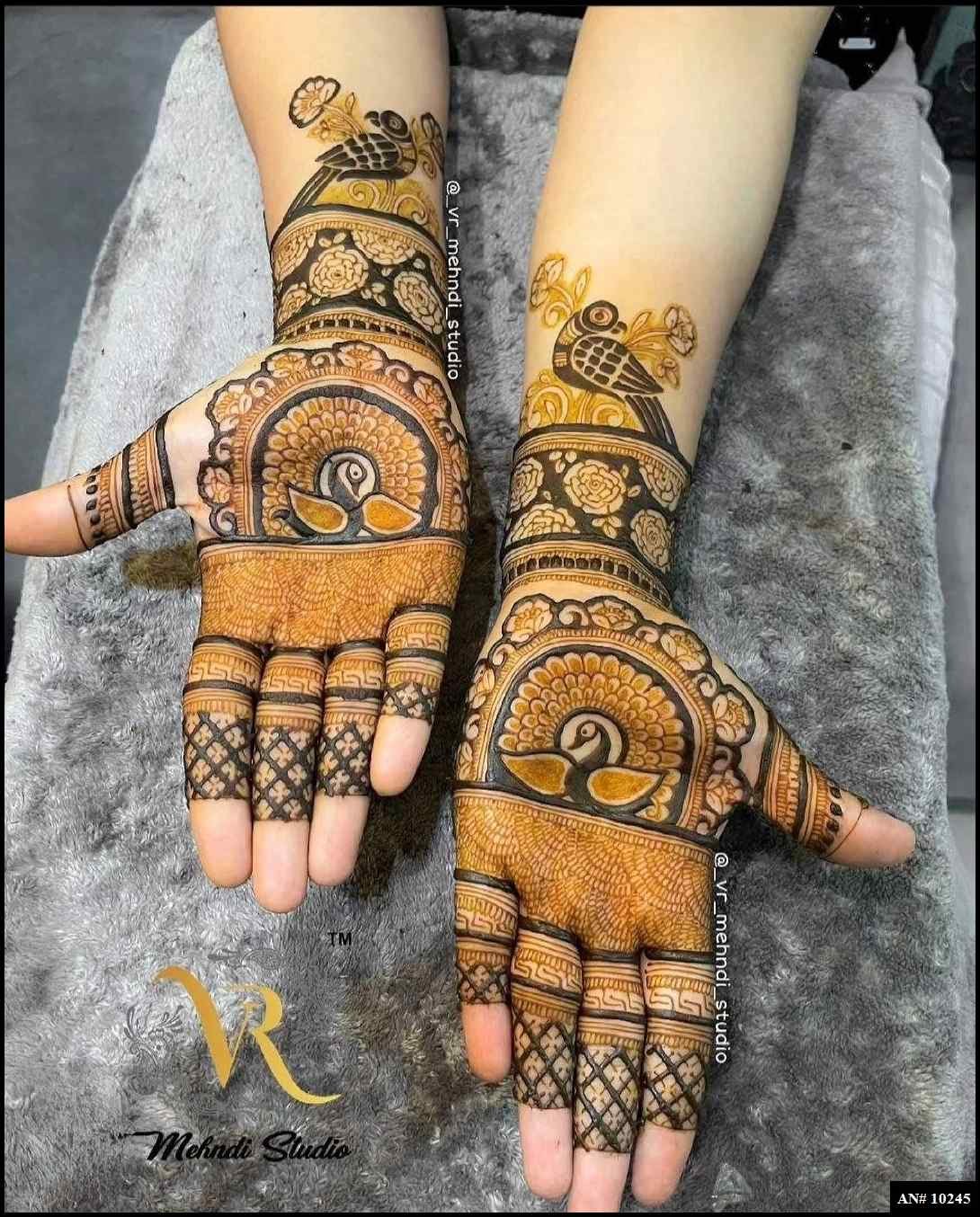 Front Hand Mehndi Design AN 10245