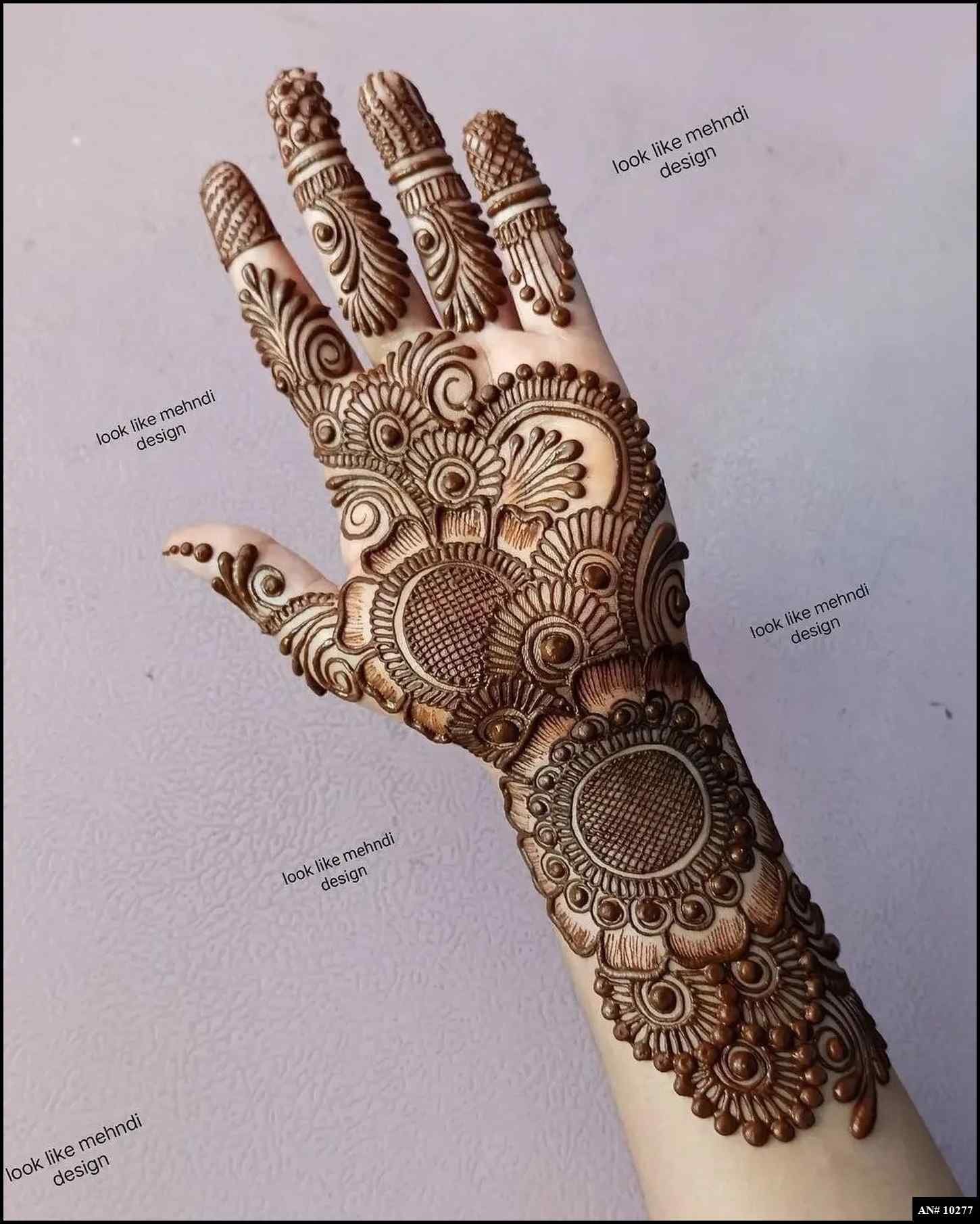 Front Hand Mehndi Design AN 10277