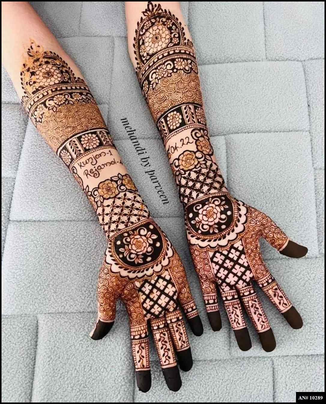 Front Hand Mehndi Design AN 10289