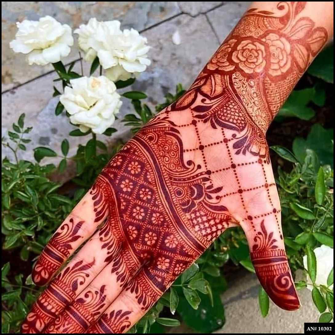 Front Hand Mehndi Design AN 10302