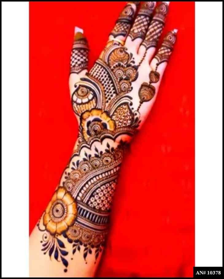 Front Hand Mehndi Design AN 10378