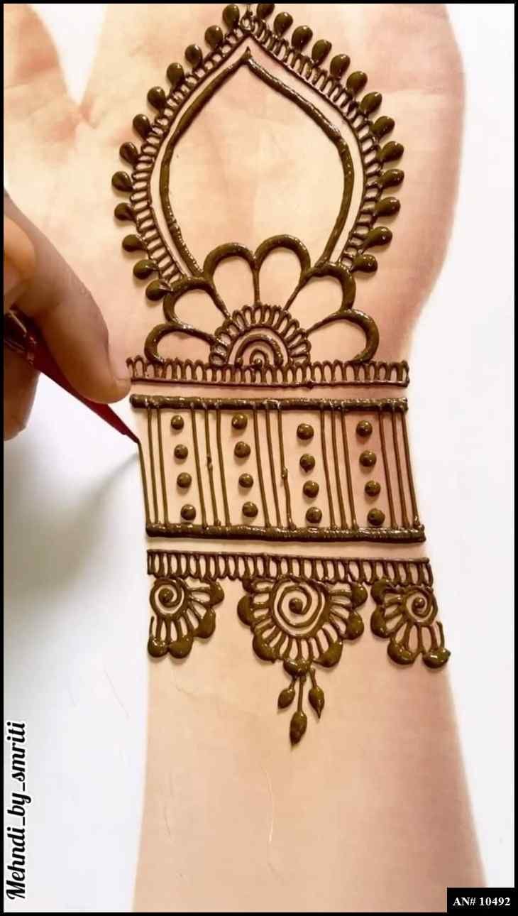 Front Hand Mehndi Design AN 10492