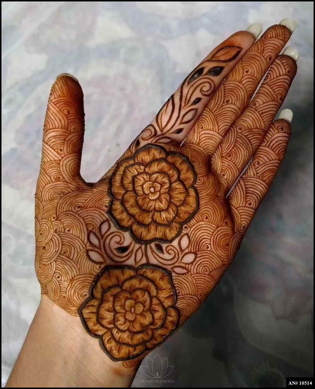 Front Hand Mehndi Design AN 10514