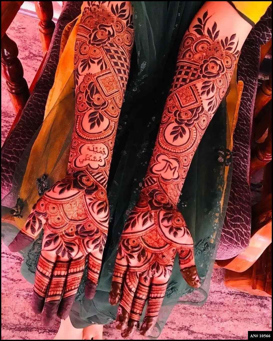 Front Hand Mehndi Design AN 10566