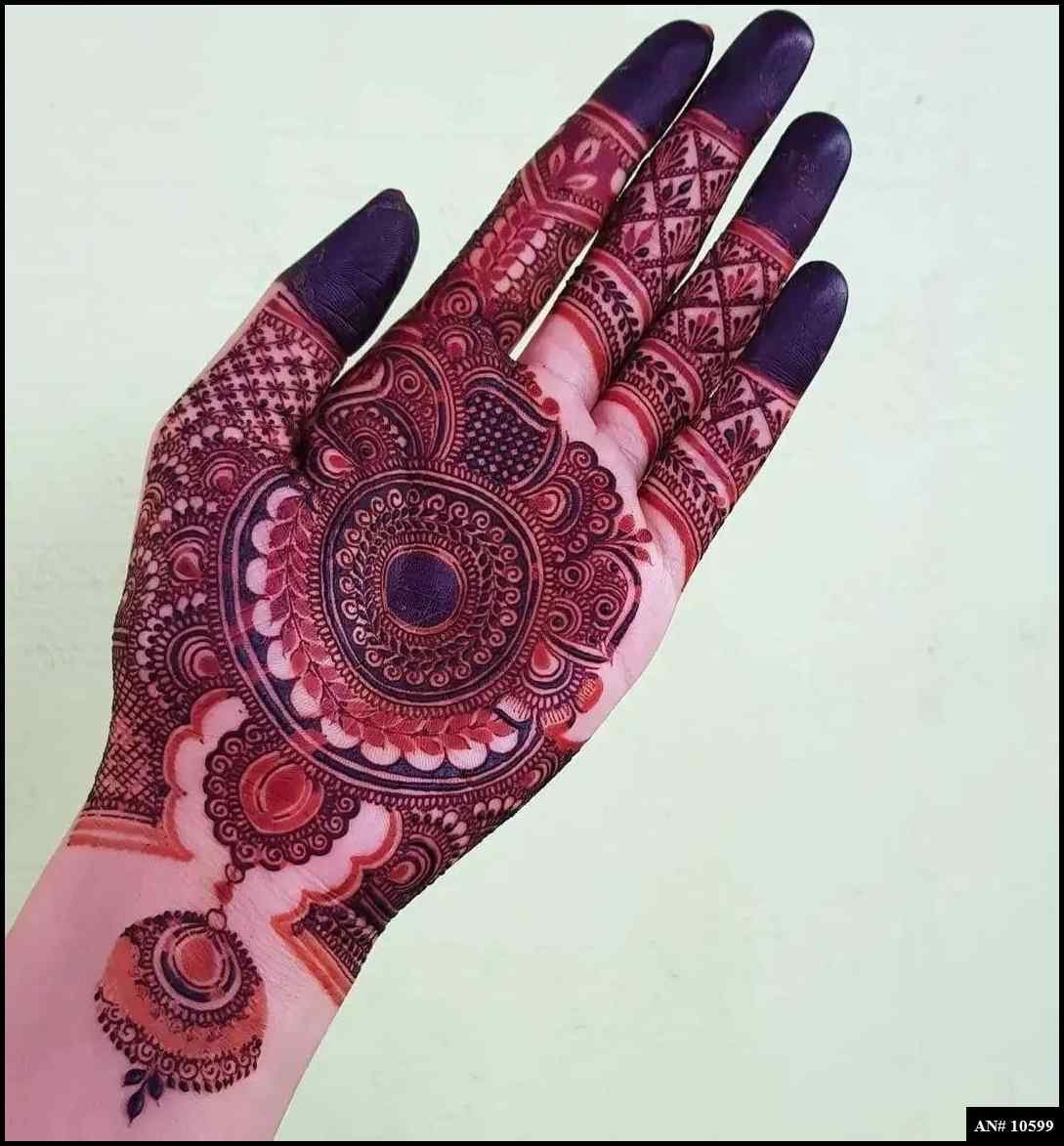 Front Hand Mehndi Design AN 10599