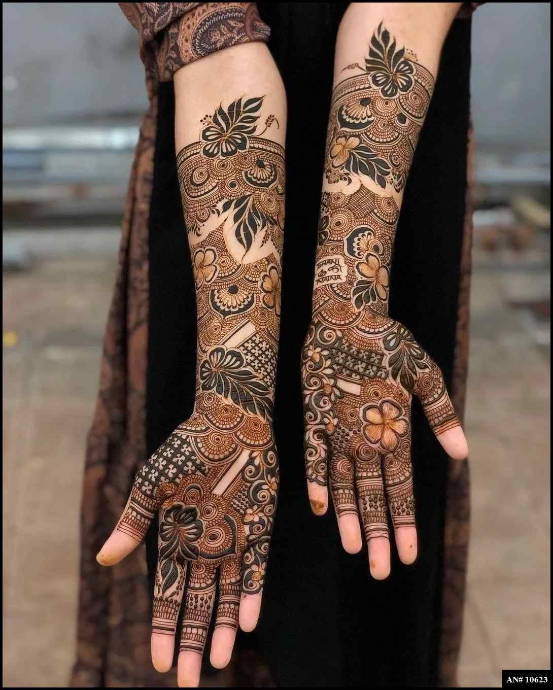 Front Hand Mehndi Design AN 10623