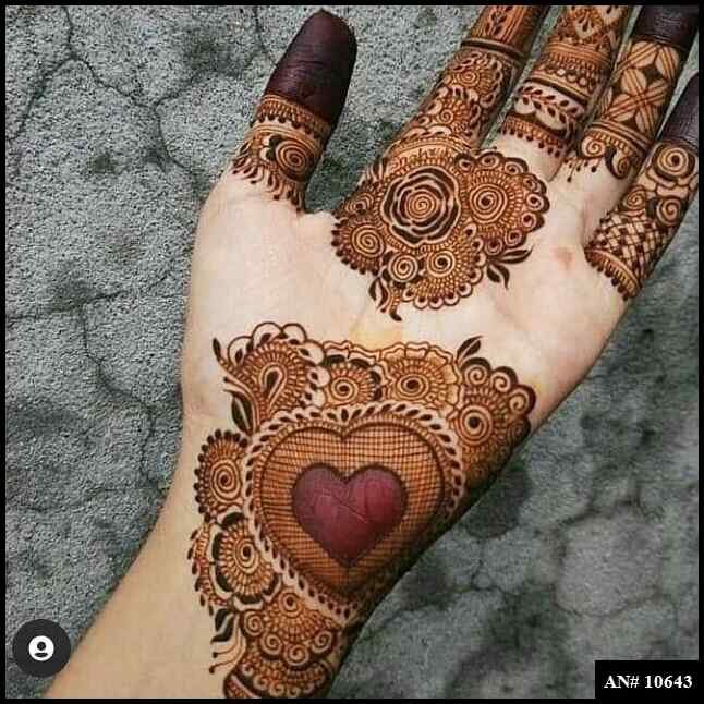 Front Hand Mehndi Design AN 10643