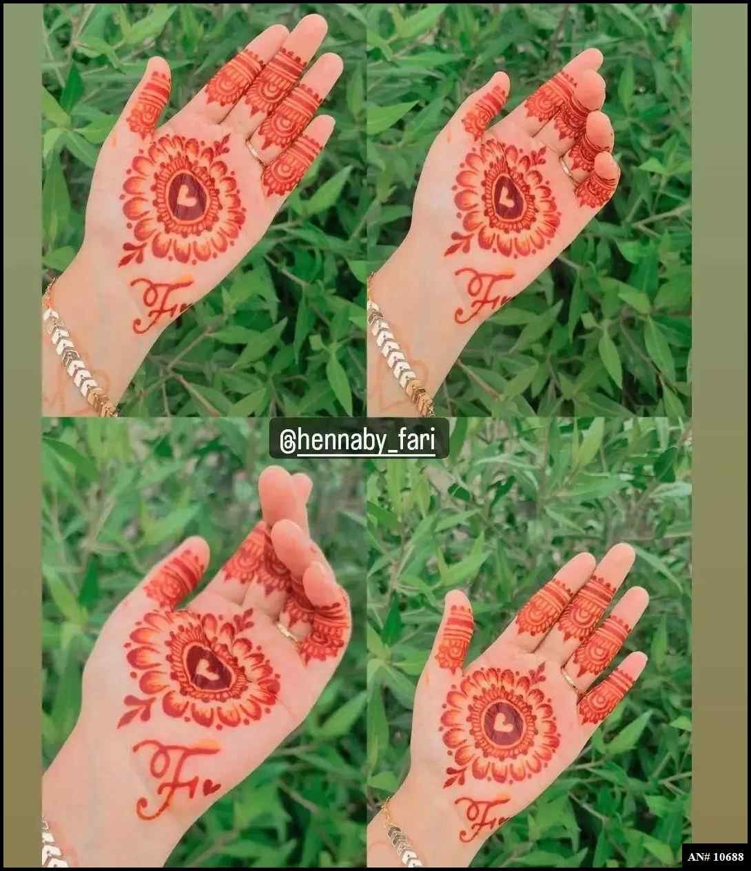 Front Hand Mehndi Design AN 10688