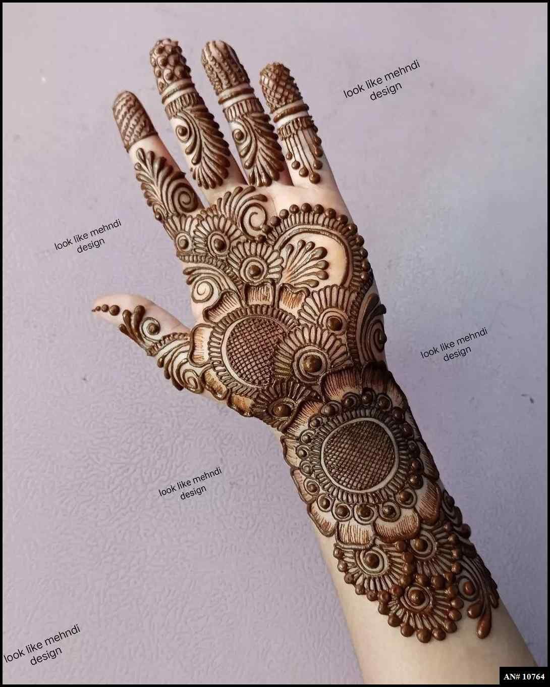 Front Hand Mehndi Design AN 10764