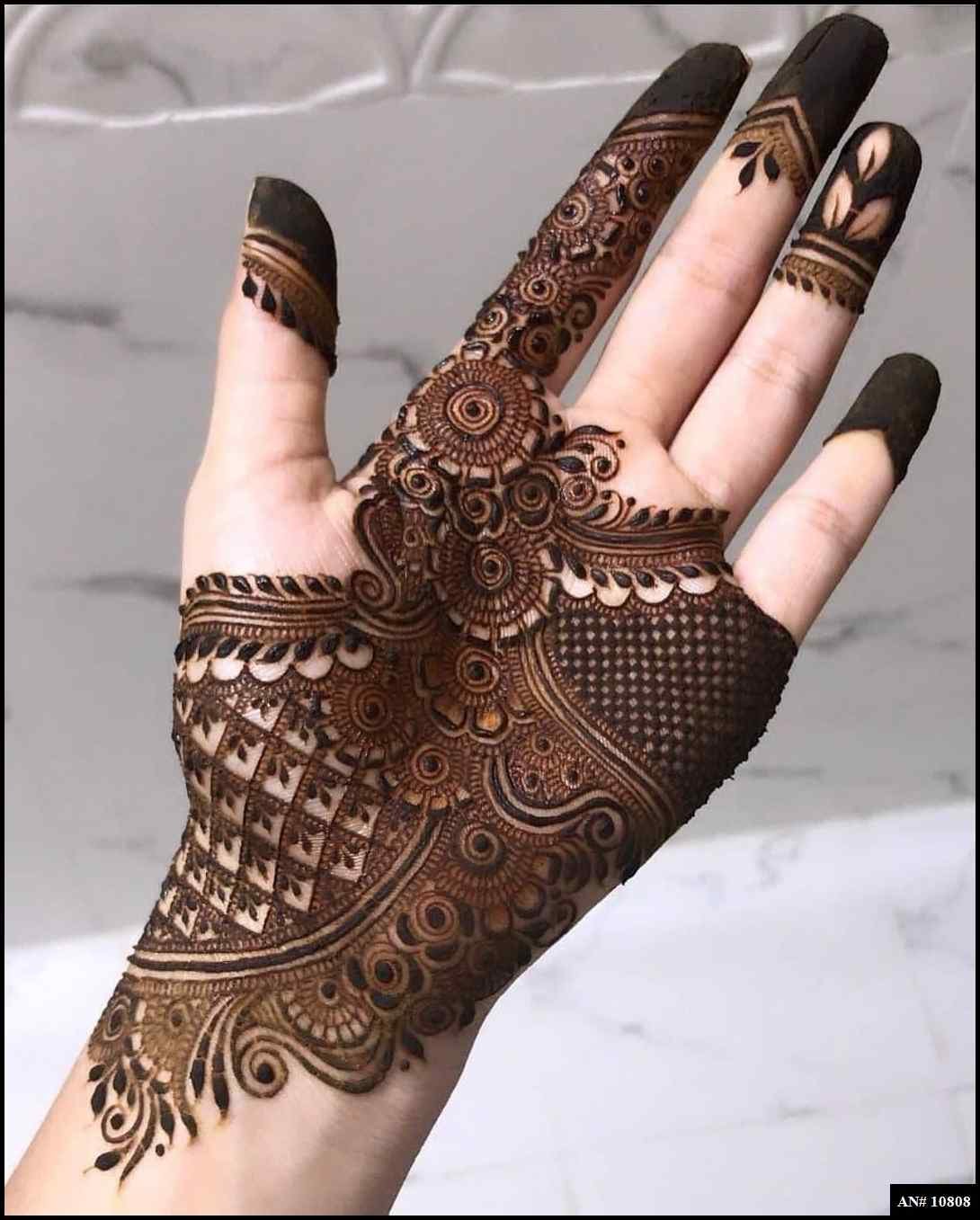 Front Hand Mehndi Design AN 10808