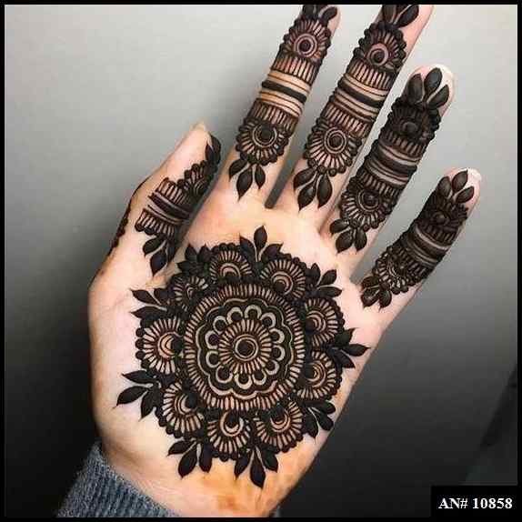 Front Hand Mehndi Design AN 10858