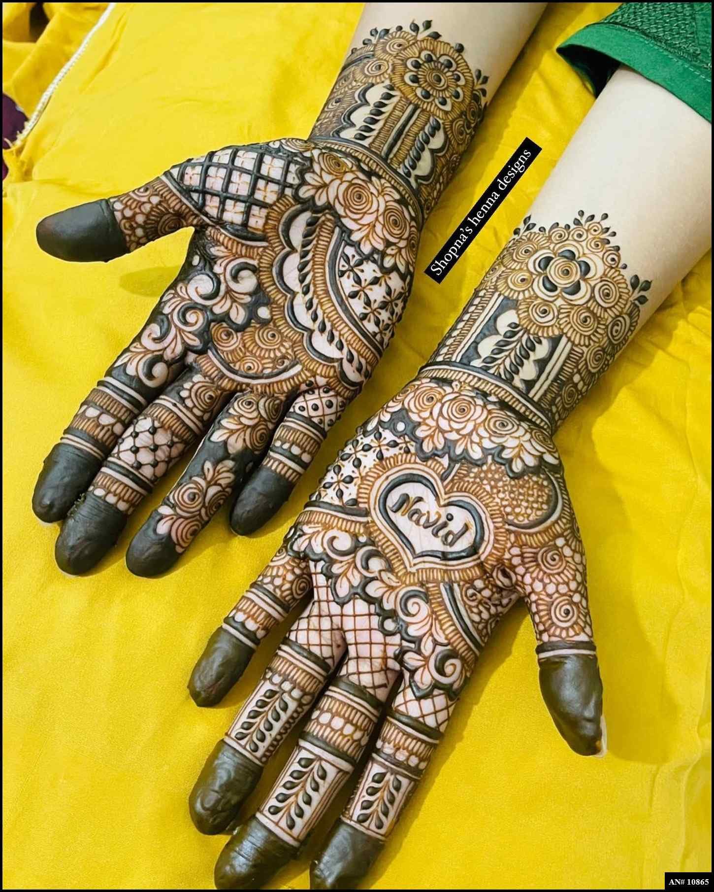 Front Hand Mehndi Design AN 10865