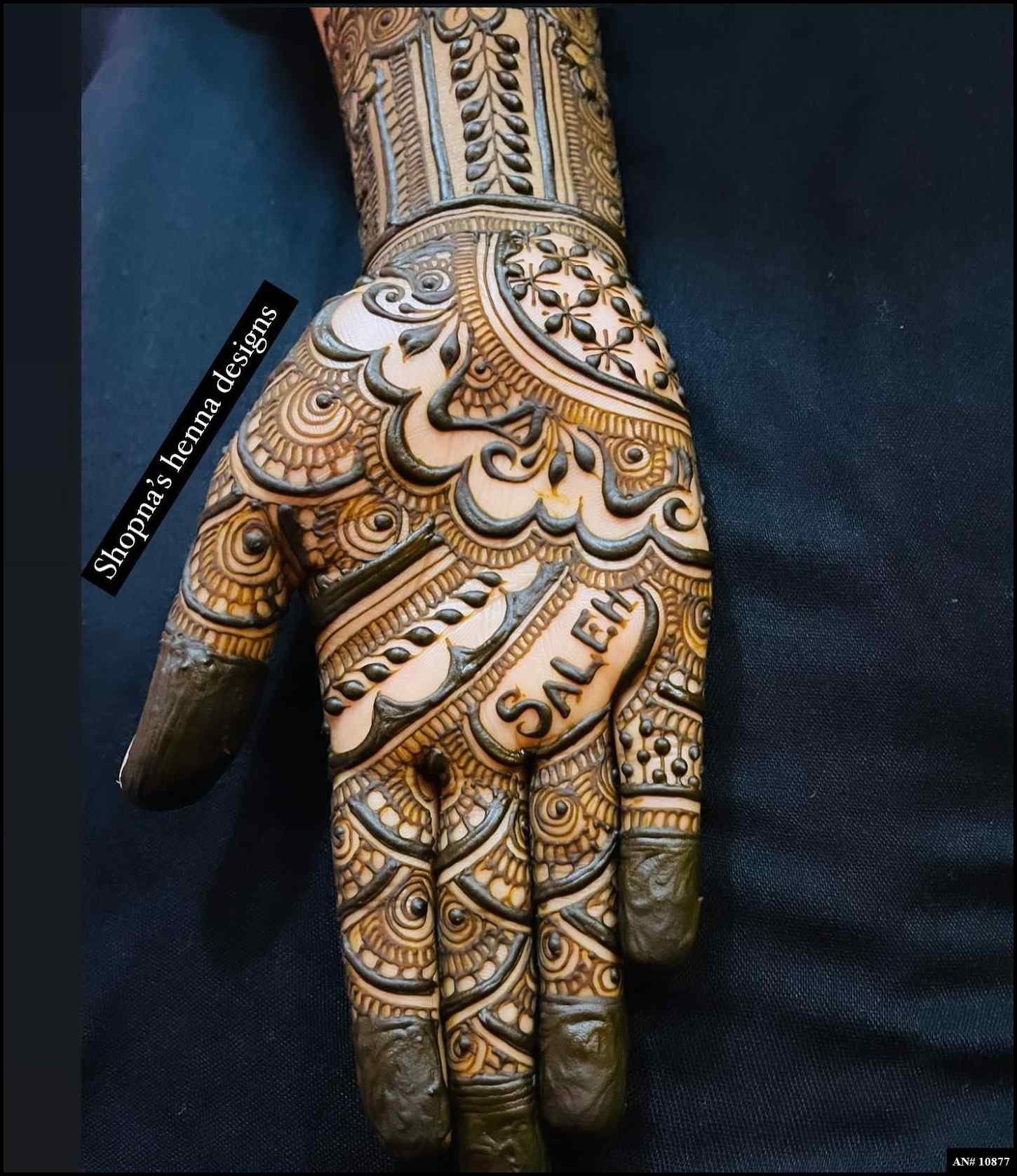 Front Hand Mehndi Design AN 10877