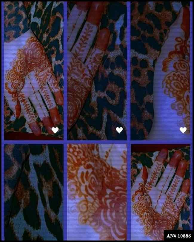 Front Hand Mehndi Design AN 10886