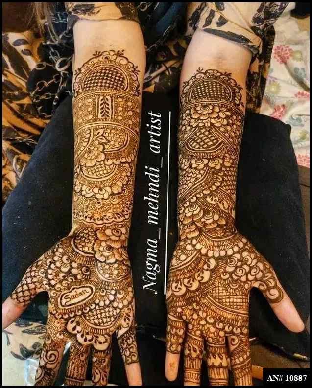 Front Hand Mehndi Design AN 10887