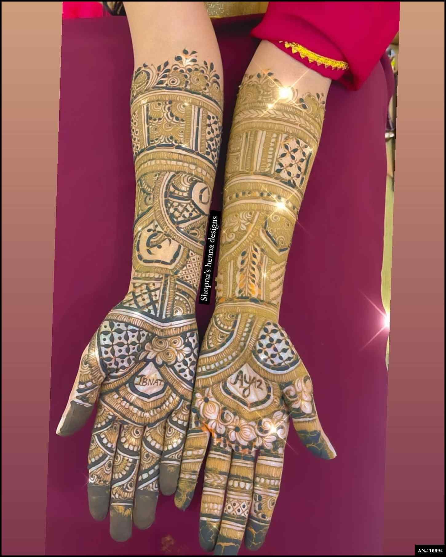 Front Hand Mehndi Design AN 10894