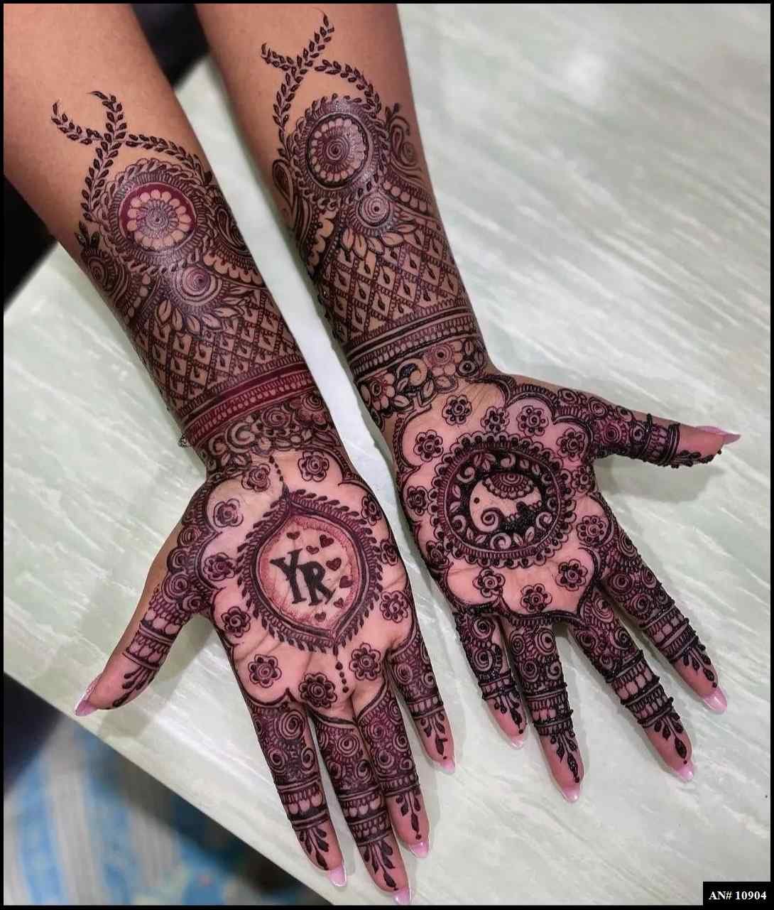 Front Hand Mehndi Design AN 10904