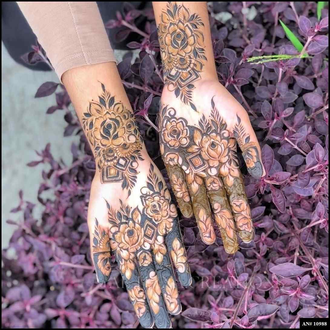 Front Hand Mehndi Design AN 10988