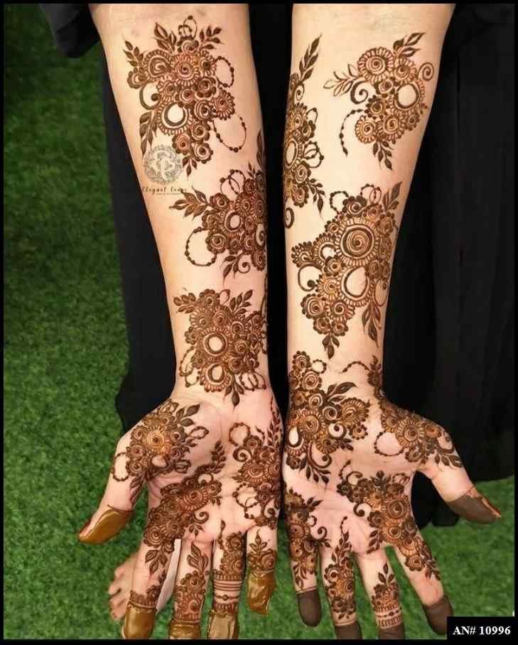 Front Hand Mehndi Design AN 10996