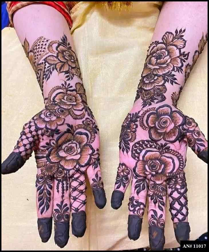 Front Hand Mehndi Design AN 11017