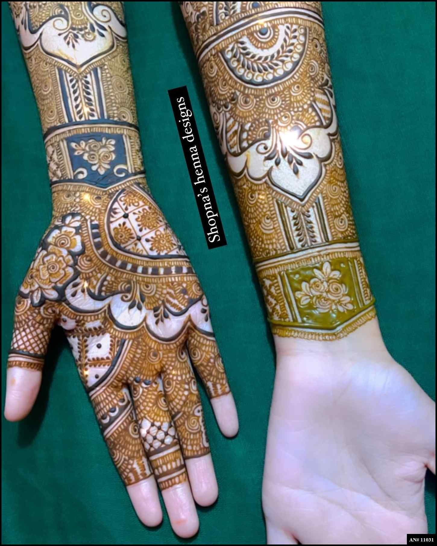 Front Hand Mehndi Design AN 11031