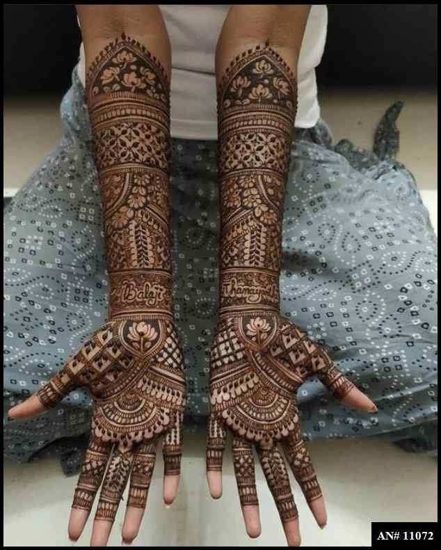 Front Hand Mehndi Design AN 11072