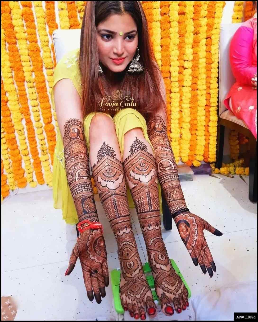 Front Hand Mehndi Design AN 11086