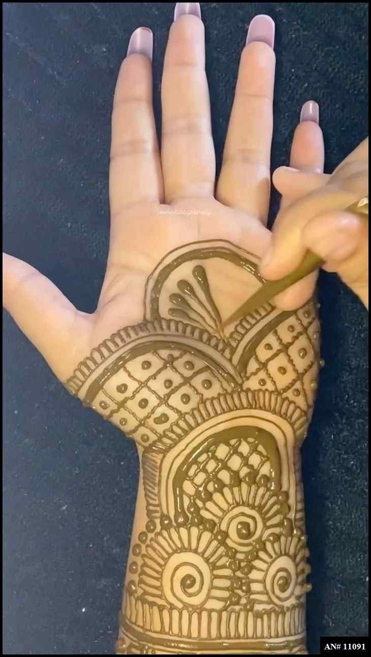 Front Hand Mehndi Design AN 11091