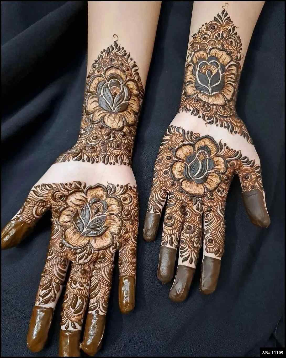 Front Hand Mehndi Design AN 11109