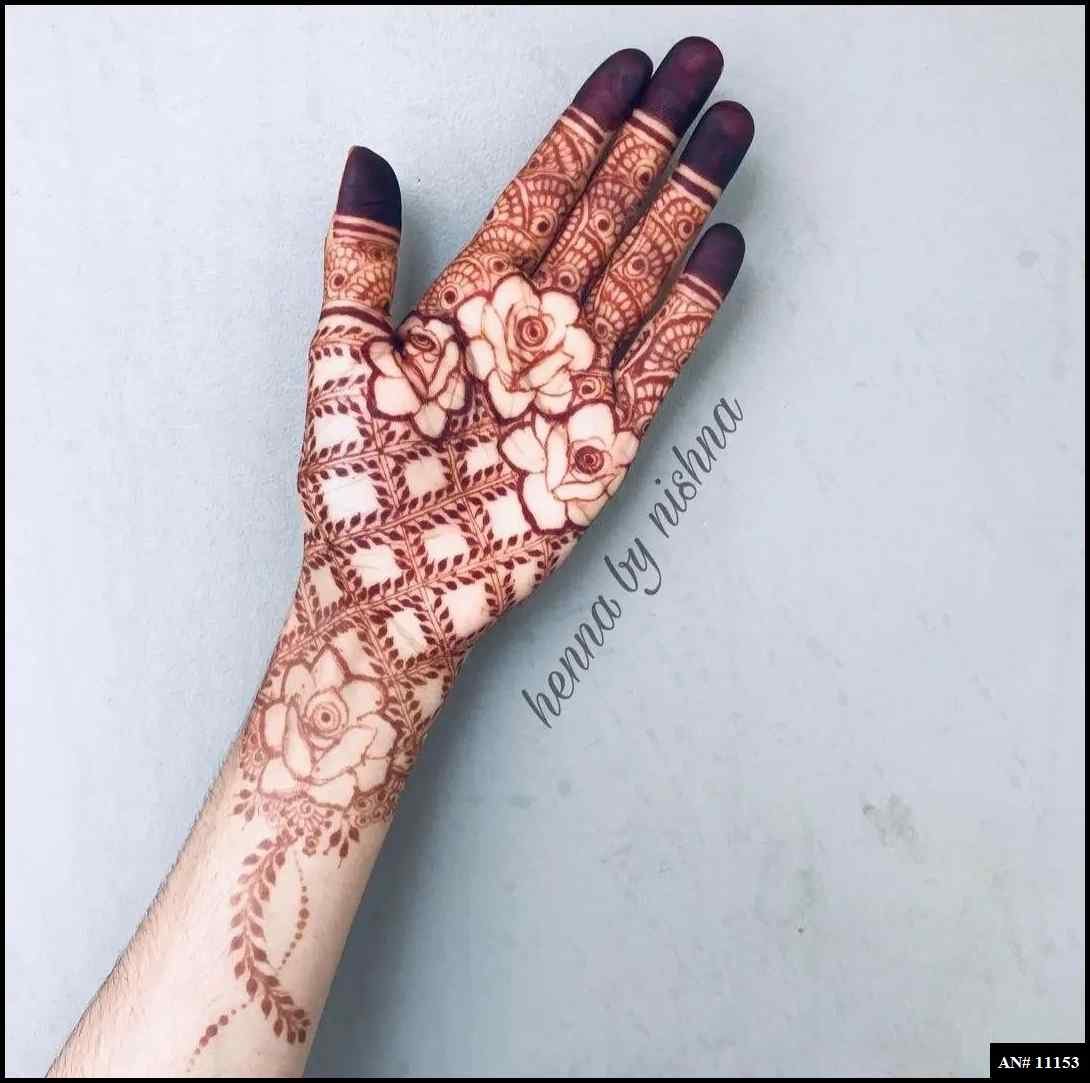 Front Hand Mehndi Design AN 11153