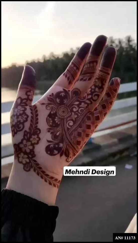 Front Hand Mehndi Design AN 11173