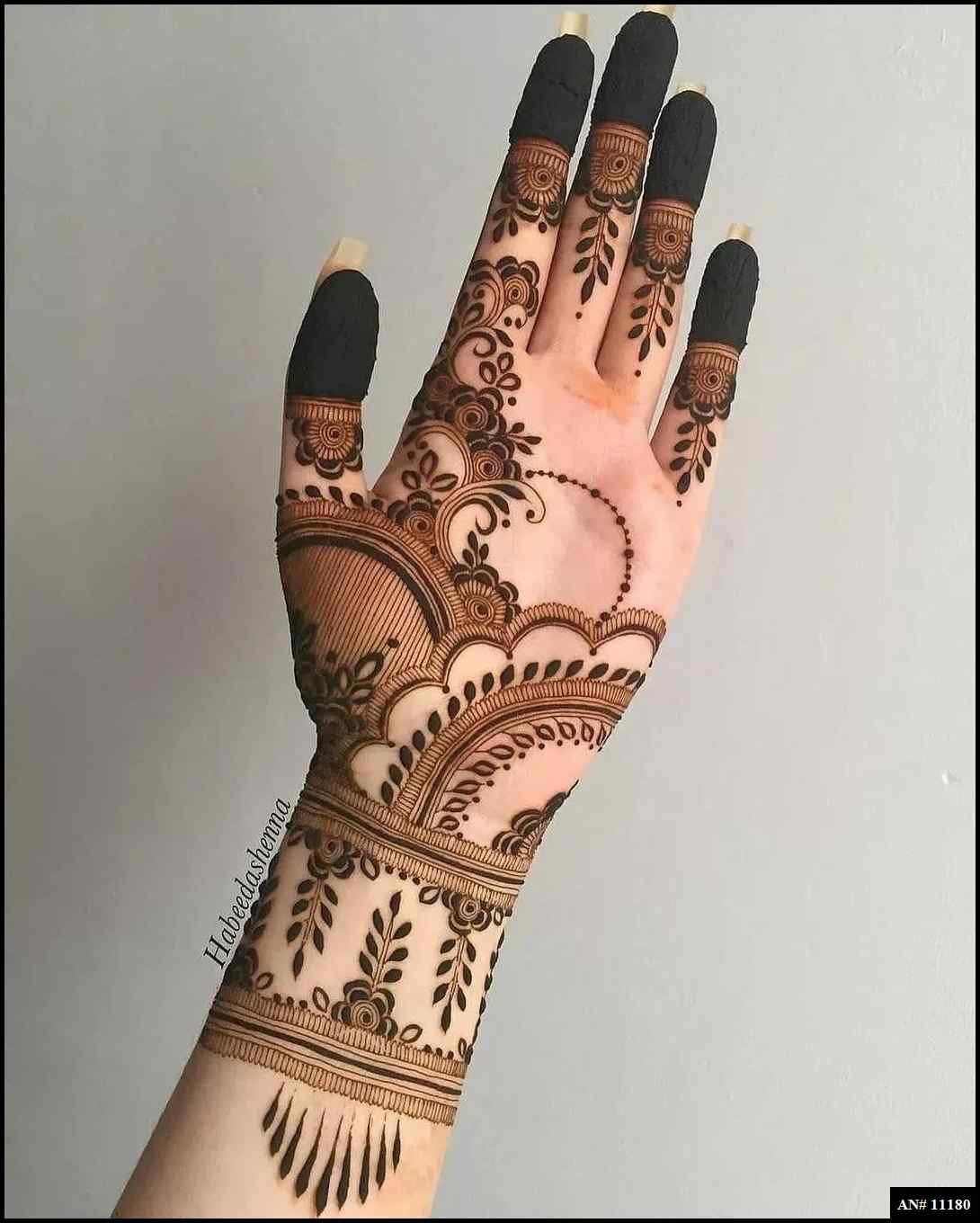 Neat Finger Style Mehndi Design for Front side Hand | Easy Rajasthani Mehendi  design for Dulhan 2020 - YouTube
