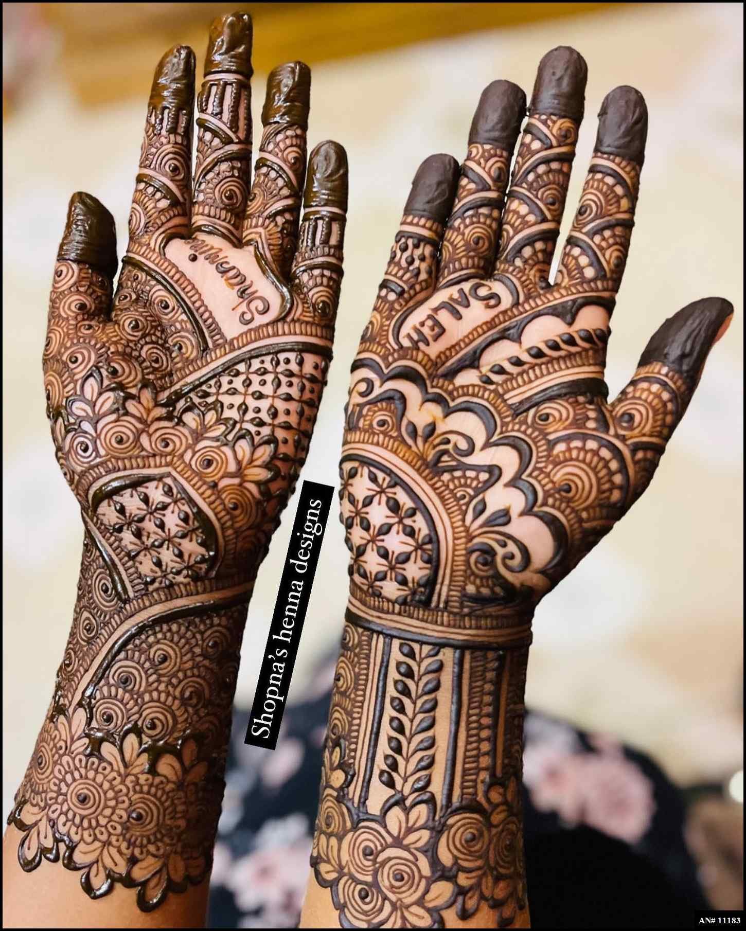 Front Hand Mehndi Design AN 11183