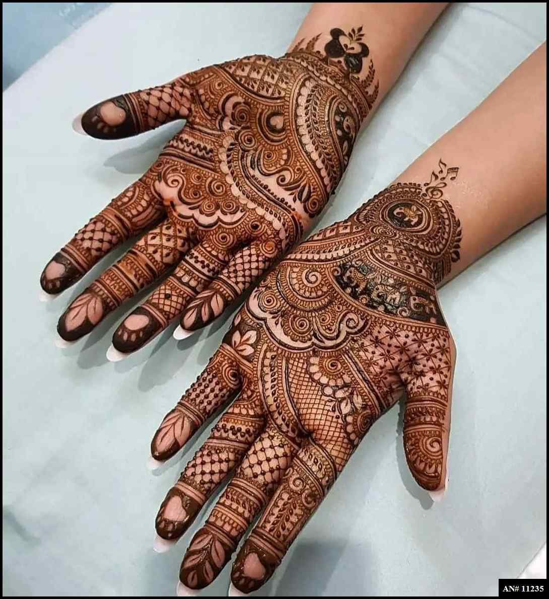 Front Hand Mehndi Design AN 11235