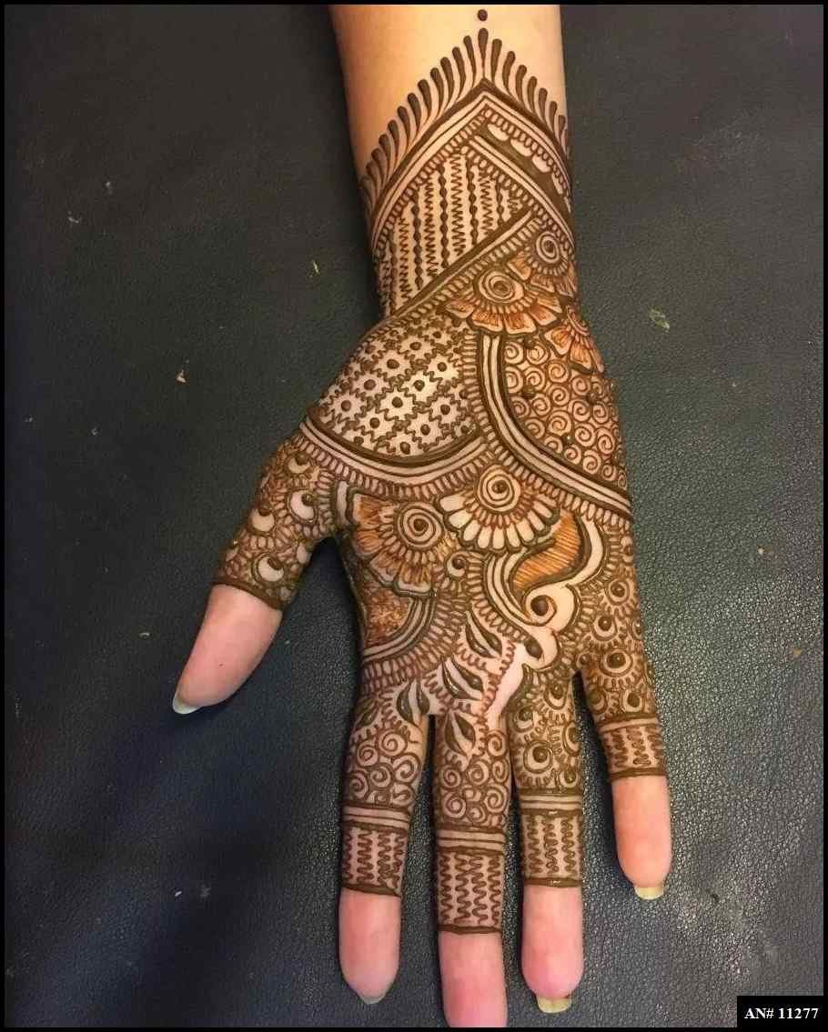 Front Hand Mehndi Design AN 11277