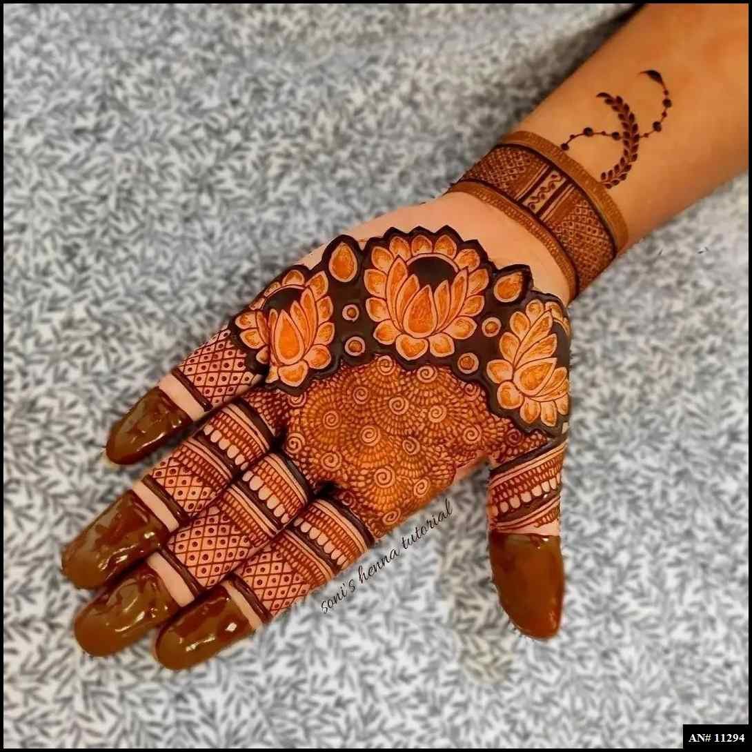 Front Hand Mehndi Design AN 11294