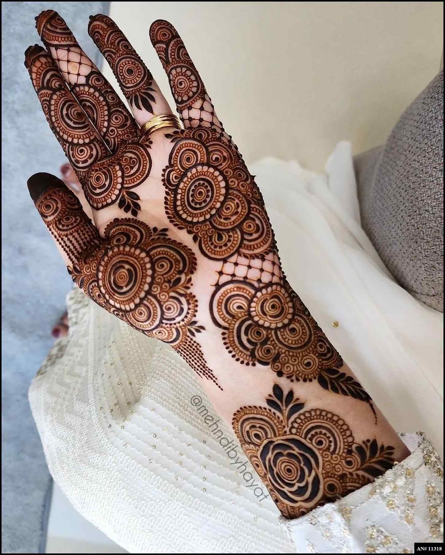 Front Hand Mehndi Design AN 11318