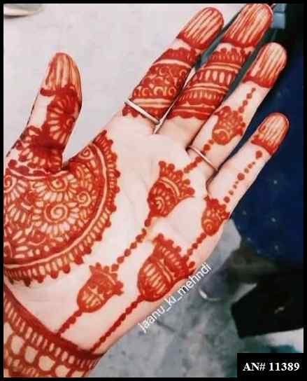 Front Hand Mehndi Design AN 11389