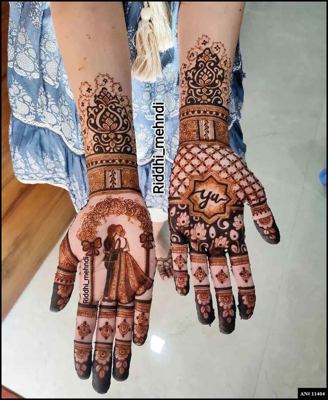 Front Hand Mehndi Design AN 11404