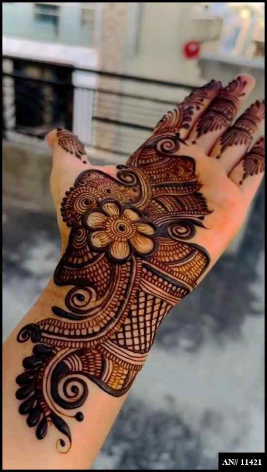 Front Hand Mehndi Design AN 11421