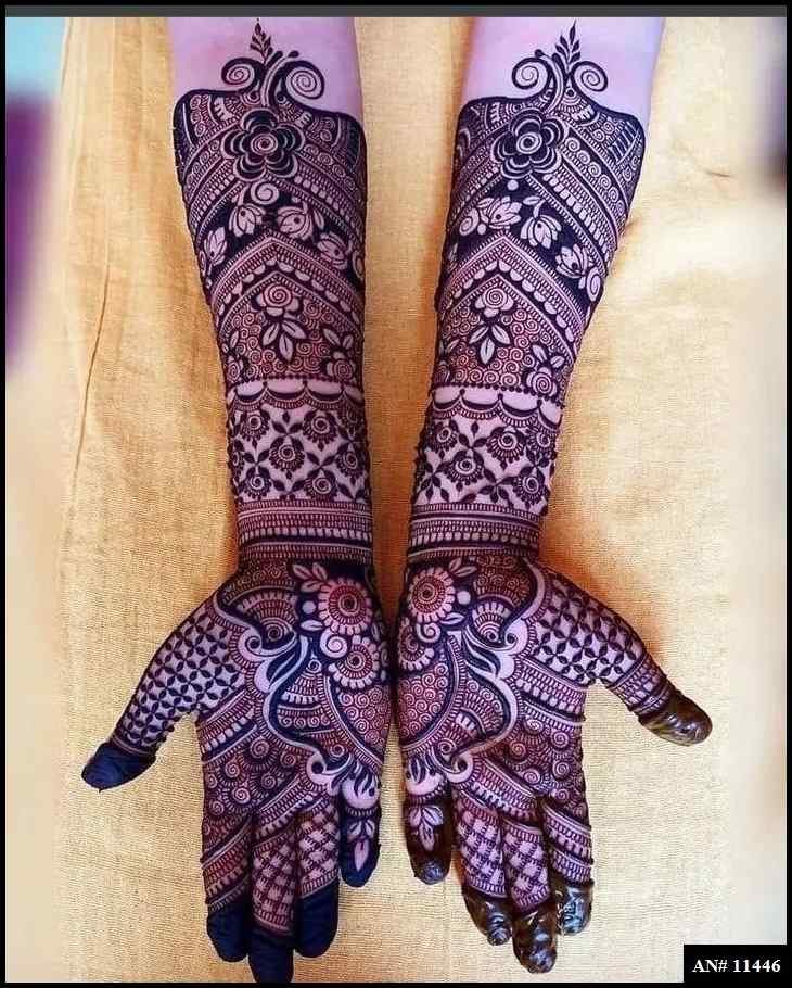 Front Hand Mehndi Design AN 11446