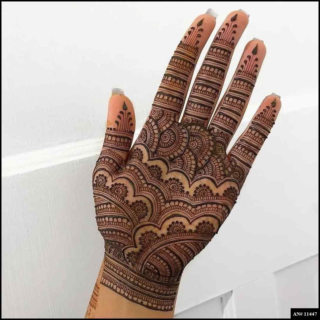 Front Hand Mehndi Design AN 11447