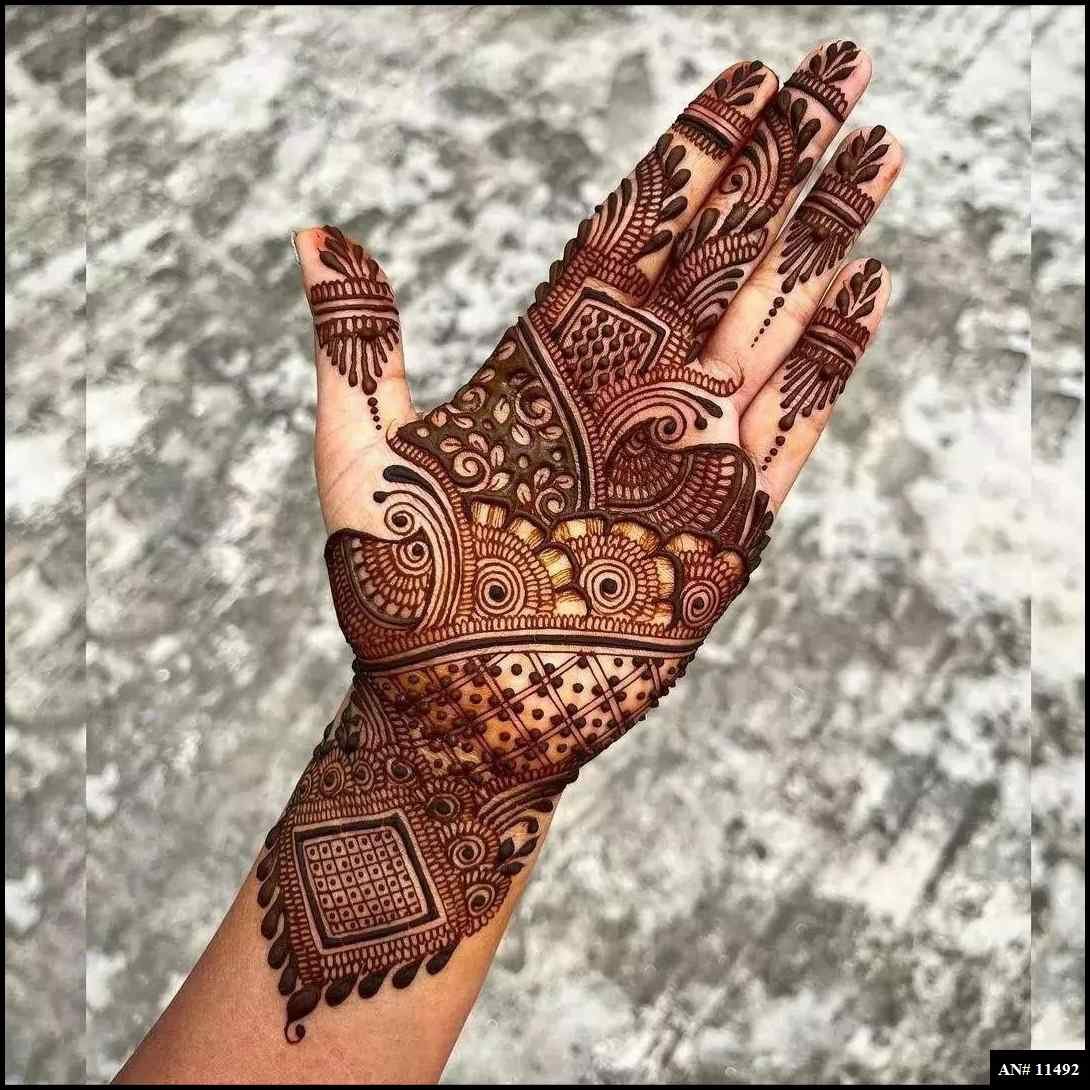 Front Hand Mehndi Design AN 11492