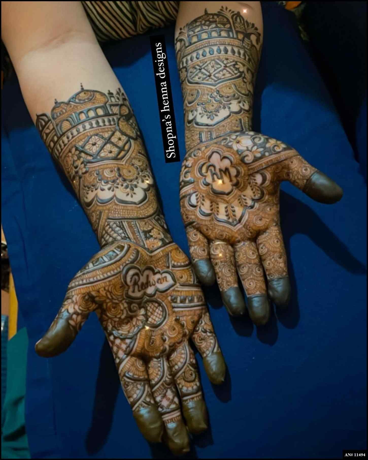 Front Hand Mehndi Design AN 11494