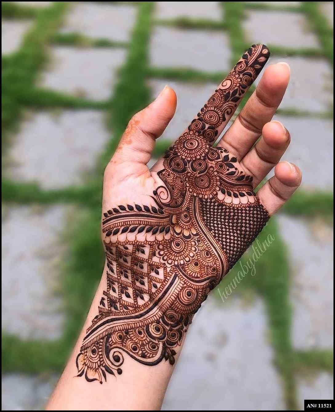 Front Hand Mehndi Design AN 11521