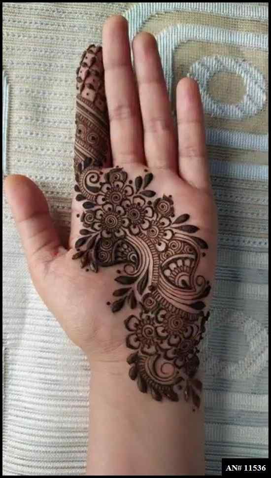 Front Hand Mehndi Design AN 11536