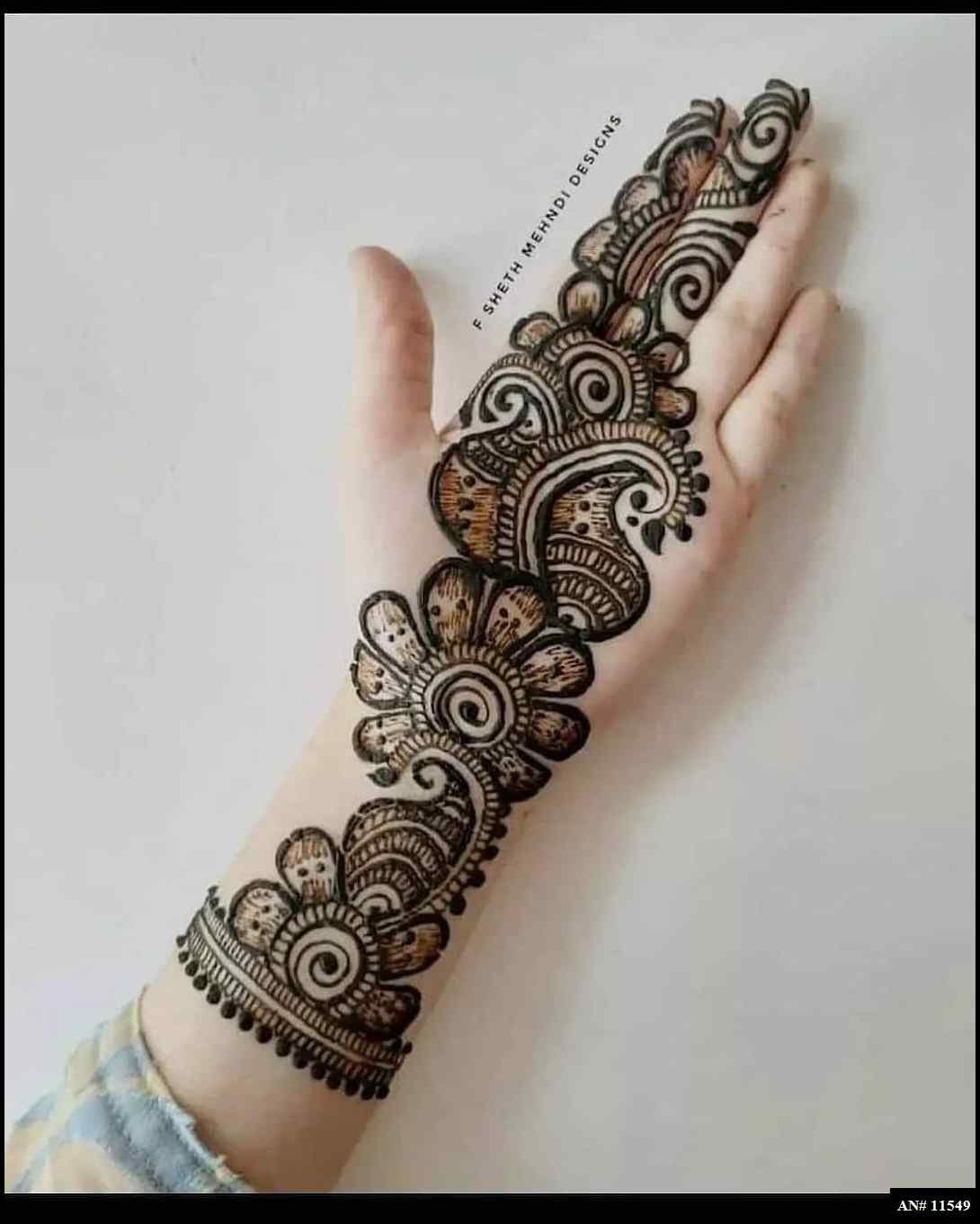 Front Hand Mehndi Design AN 11549