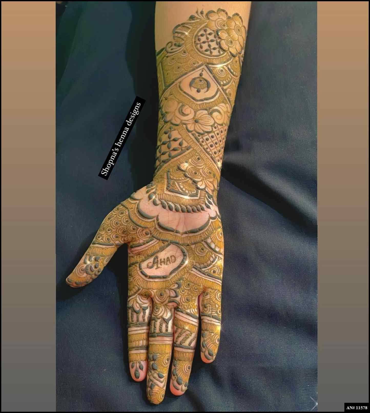 Front Hand Mehndi Design AN 11578
