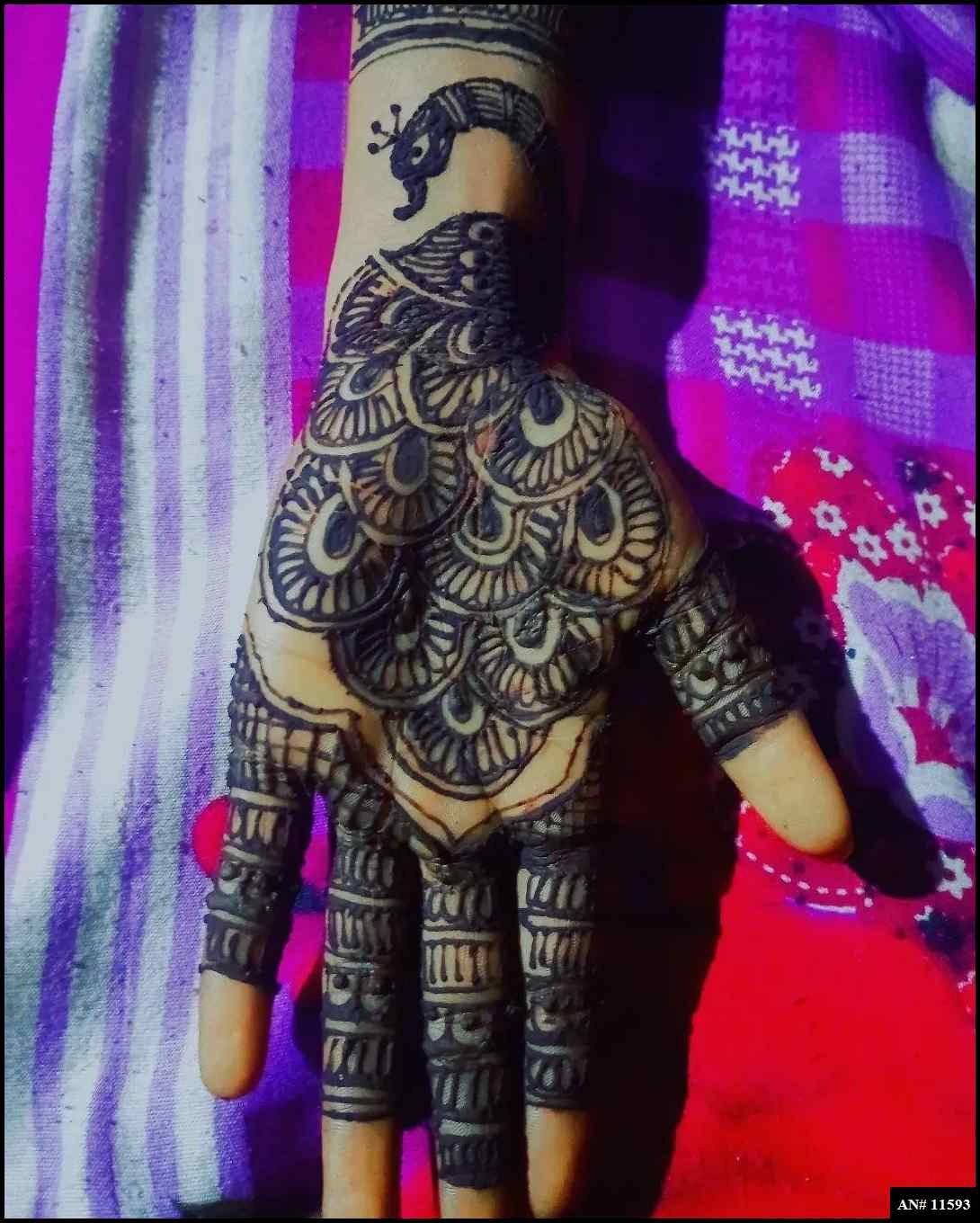 Front Hand Mehndi Design AN 11593