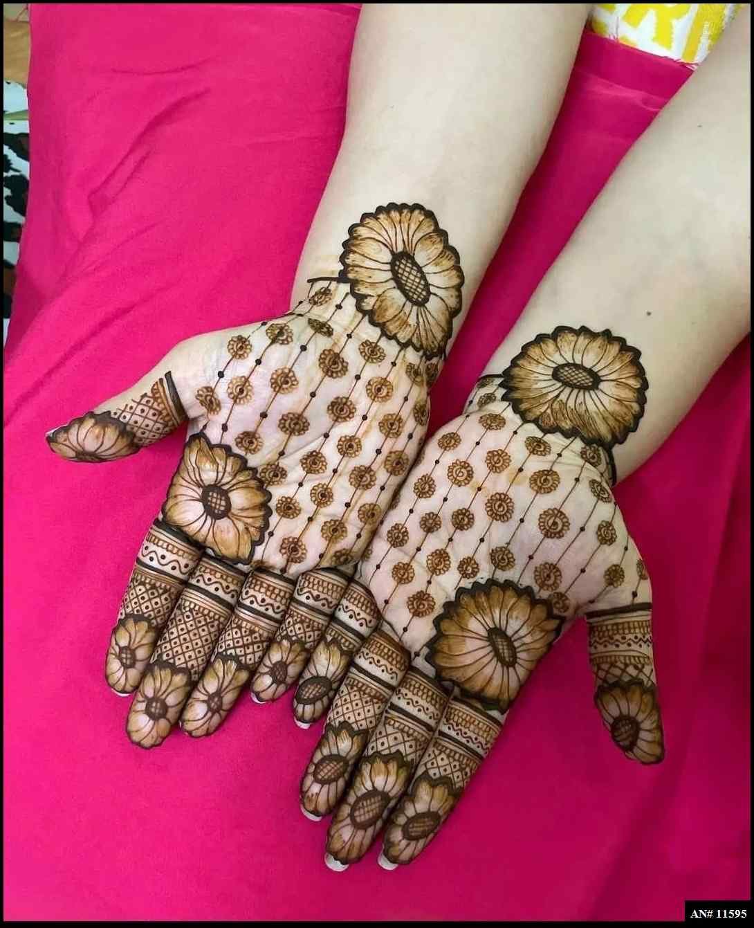 Front Hand Mehndi Design AN 11595